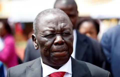 Morgan Tsvangirai, leader of the opposition party Movement for Democratic Change (MDC) arrive ahead of the swearing in of Zimbabwe's new president Emmerson Mnangagwa in Harare, Zimbabwe, November 24, 2017. PHOTO BY REUTERS/Siphiwe Sibeko