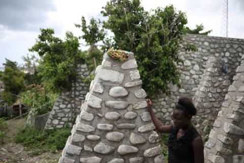 Myrlande Nazaire stands outside of the place where she lives after hurricane Matthew in Port Salut, Haiti, May 6, 2017. Myrlande says that one of her children was fathered by a peacekeeper. PHOTO BY REUTERS/Andres Martinez Casares