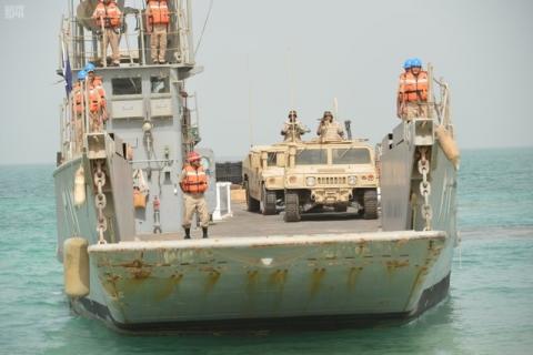 Members of Royal Saudi Navy takes part in ÒGulf Shield 1Ó exercise, east of Saudi Arabia, in this handout photo received October 4, 2016. PHOTO BY REUTERS/Saudi Press Agency
