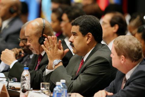 Venezuela's President Nicolas Maduro (C) attends the opening of the 7th Summit of Heads of State for the Association of Caribbean States in Havana, Cuba, June 4, 2016. PHOTO BY REUTERS/Alejandro Ernesto