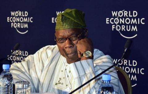 Former Nigerian President Olusegun Obasanjo attends a World Economic Forum on Africa session in Ethiopia's capital Addis Ababa. PHOTO BY REUTERS/Tiksa Negeri
