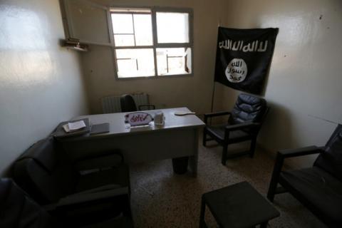 A view shows an office that was used by Islamic State militants in Turkman Bareh village, after rebel fighters advanced in the area, in northern Aleppo Governorate, Syria, October 7, 2016. PHOTO BY REUTERS/Khalil Ashawi