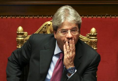 Italy's Foreign Minister Paolo Gentiloni attends at Senate in Rome, Italy, April 5, 2016. PHOTO BY REUTERS/Alessandro Bianchi