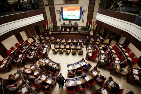 General view of the Kurdistan Parliament meeting in Erbil, Iraq, September 15, 2107. PHOTO BY REUTERS/Azad Lashkari