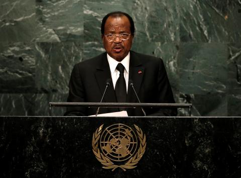 resident Paul Biya of Cameroon addresses the 71st United Nations General Assembly in Manhattan, New York, U.S., September 22, 2016. PHOTO BY REUTERS/Mike Segar