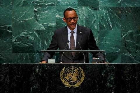 Rwanda's President Paul Kagame addresses the United Nations General Assembly in the Manhattan borough of New York, U.S., September 22, 2016. PHOTO BY REUTERS/Eduardo Munoz