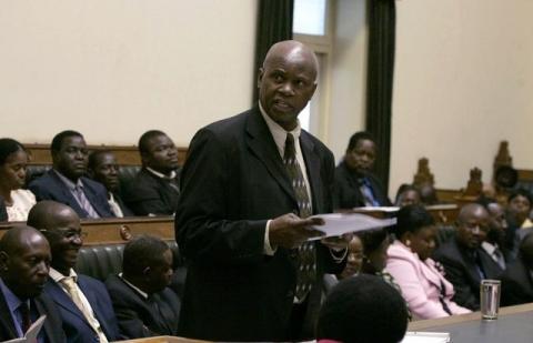 Zimbabwe's Minister of Finance Patrick Chinamasa addresses the parliament in Harare, file. PHOTO BY REUTERS/Philimon Bulawayo