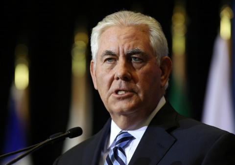 U.S. Secretary of State Rex Tillerson speaks at a news conference during the Foreign Ministers’ Meeting on Security and Stability on the Korean Peninsula in Vancouver, British Columbia, Canada, January 16, 2018. PHOTO BY REUTERS/Ben Nelms