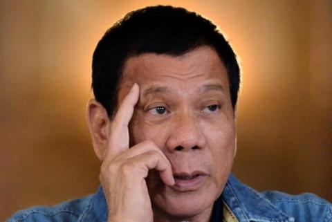 Philippine President Rodrigo Duterte speaks during a late night news conference at the presidential palace in Manila, Philippines, January 29, 2017. PHOTO BY REUTERS/Ezra Acayan