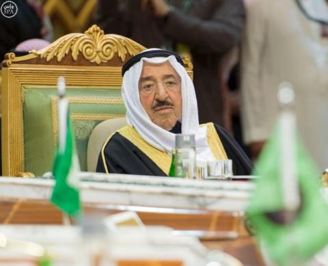 The Emir of Kuwait Sheikh Sabah Al-Ahmad Al-Jaber Al-Sabah attends the Gulf Cooperation Council (GCC) summit in Riyadh, Saudi Arabia December 9, 2015 in this handout photo provided by Saudi Press Agency. PHOTO BY REUTERS