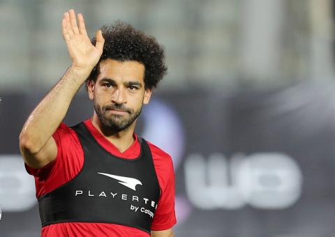 Egypt's Mohamed Salah waves for fans in Cairo international stadium in Cairo. PHOTO BY REUTERS/Mohamed Abd El Ghany