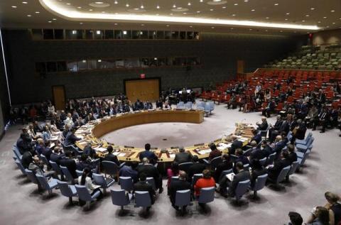 The United Nations Security Council meets to discuss adopting a resolution to help preserve evidence of Islamic State crimes in Iraq, during the 72nd United Nations General Assembly at U.N. Headquarters in New York, U.S., September 21, 2017. PHOTO BY REUTERS/Brendan McDermid