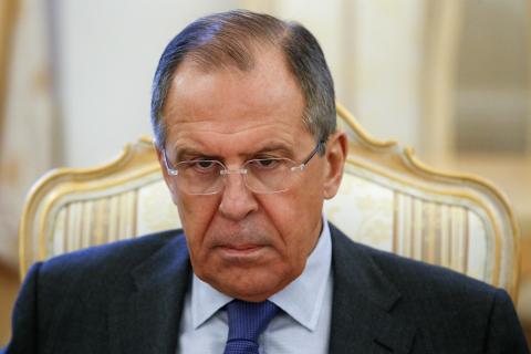 Russia's Foreign Minister Sergei Lavrov attends a meeting with Tanzania's Minister of Foreign Affairs and International Co-operation Bernard Membe (not pictured) in Moscow, January 16, 2015. PHOTO BY REUTERS/Sergei Karpukhin