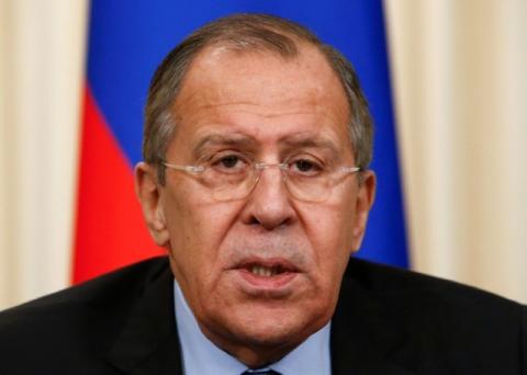Russian Foreign Minister Sergei Lavrov attends a news conference after the talks with his Japanese counterpart Fumio Kishida in Moscow, Russia, December 3, 2016. PHOTO BY REUTERS/Sergei Karpukhin