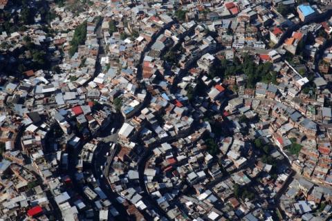 An aerial view of a slum in Caracas, Venezuela, August 11, 2016. PHOTO BY REUTERS/Carlos Garcia Rawlins