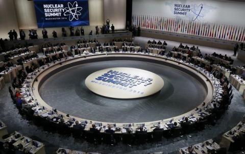 World leaders gather for the opening plenary session of the Nuclear Security Summit in Washington, April 1, 2016. PHOTO BY REUTERS/Jim Bourg