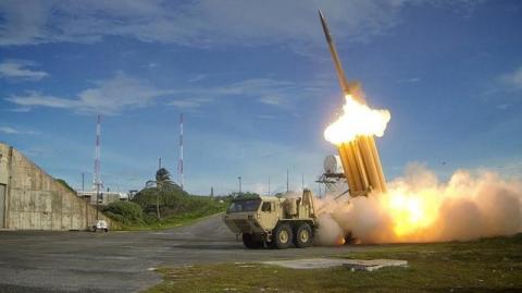 A Terminal High Altitude Area Defense (THAAD) interceptor is launched during a successful intercept test, in this undated handout photo provided by the U.S. Department of Defense, Missile Defense Agency. U.S., PHOTO BY REUTERS/Department of Defense, Missile Defense Agency