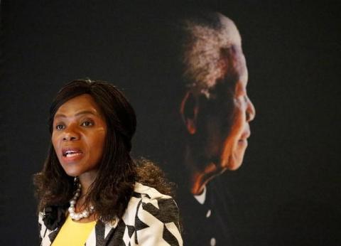 Public Protector Thuli Madonsela speaks at the Nelson Mandela Foundation in Houghton, Johannesburg, South Africa, May 10,2016. PHOTO BY REUTERS/Siphiwe Sibeko