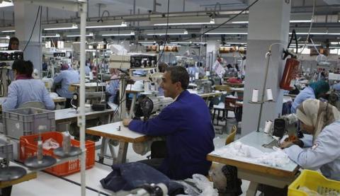 Tunisian Employees work at an underwear factory in Sfax, 260 km (162 miles) south of Tunisia