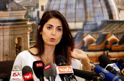 Rome's newly elected mayor Virginia Raggi, of 5-Star Movement, talks during a news conference in Rome, Italy, June 20, 2016. PHOTO BY REUTERS/Remo Casilli