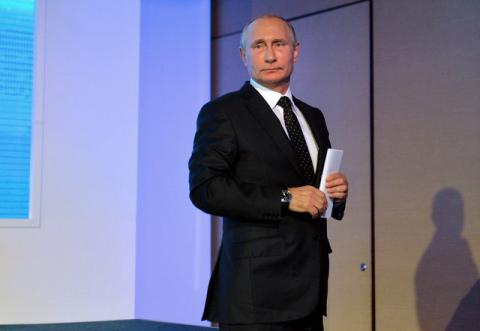 Russian President Vladimir Putin attends the annual VTB Capital "Russia Calling!" Investment Forum in Moscow, Russia, October 12, 2016. PHOTO BY REUTERS/Alexei Druzhinin