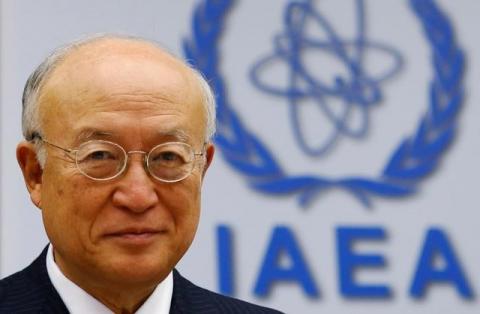 International Atomic Energy Agency (IAEA) Director General Yukiya Amano smiles as he waits for a board of governors meeting to begin at the IAEA headquarters in Vienna, Austria, June 6, 2016. PHOTO BY REUTERS/Heinz-Peter Bader