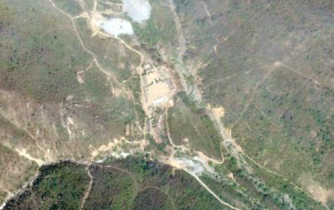 A satellite photo of the Punggye-Ri nuclear test site in North Korea, May 14, 2018. PHOTO BY REUTERS/Planet Labs Inc