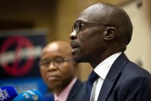  South Africa's Finance Minister Malusi Gigaba attends a news conference in Pretoria, South Africa, April 4, 2017. PHOTO BY REUTERS/James Oatway