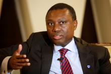 Standard Bank CEO Sim Tshabalala speaks during an interview with Reuters in Abidjan, Ivory Coast, April 9, 2018. PHOTO BY REUTERS/Luc Gnago