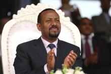 Ethiopia's newly elected prime minister Abiye Ahmed attends a rally during his visit to Ambo in the Oromiya region, Ethiopia, April 11, 2018. PHOTO BY REUTERS/Tiksa Negeri