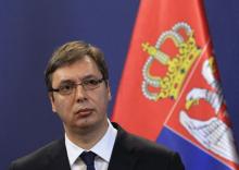 Serbian Prime Minister Aleksandar Vucic attends a news conference with Hungarian Prime Minister Viktor Orban (not pictured) in Budapest, Hungary, July 1, 2015. PHOTO BY REUTERS/Bernadett Szabo