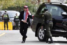 Jordan's Prince Ali bin Al Hussein (C) arrives for the opening of the 17th Parliament's second ordinary session in Amman, November 2, 2014. PHOTO BY REUTERS/Muhammad Hamed