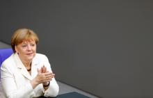 German Chancellor Angela Merkel attends a meeting on EU summit results at the Bundestag in Berlin, Germany July 7, 2016. PHOTO BY REUTERS