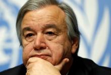 Antonio Guterres, High Commissioner for Refugees, pauses during a news conference for the launch of the Global Humanitarian Appeal 2016 at the United Nations European headquarters in Geneva, Switzerland, December 7, 2015. PHOTO BY REUTERS/Denis Balibouse