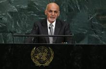 Afghanistan President Mohammad Ashraf Ghani Ahmadzai addresses the 72nd United Nations General Assembly at U.N. Headquarters in New York, U.S., September 19, 2017. PHOTO BY REUTERS/Eduardo Munoz