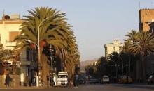 A general view shows palm trees along the main street of Eritrea's capital Asmara, February 20, 2016. PHOTO BY REUTERS/Thomas Mukoya