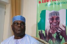 Former Nigerian Vice President Atiku Abubakar attends an interview with Reuters in Abuja, Nigeria, May 11, 2018. PHOTO BY REUTERS/Paul Carsten