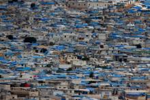 A general view of the Syrian town of Atimah, Idlib province, seen in this picture taken from Reyhanli, Hatay province, Turkey, October 10, 2017. PHOTO BY REUTERS/Osman Orsal
