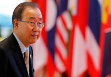 United Nations Secretary General Ban Ki-moon arrives to attend ASEAN Summit in Vientiane, Laos, September 8, 2016. PHOTO BY REUTERS/Soe Zeya Tun
