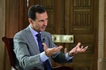 Syria's President Bashar al-Assad speaks during an interview with Russian tabloid Komsomolskaya Pravda, in this handout picture provided by SANA on October 14, 2016. PHOTO BY REUTERS/SANA
