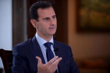 Syria's President Bashar al-Assad speaks during an interview with NBC News in this handout picture provided by SANA on July 14, 2016. PHOTO BY REUTERS/SANA