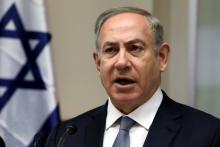 Israeli Prime Minister Benjamin Netanyahu chairs the weekly cabinet meeting in Jerusalem, February 12, 2017. PHOTO BY REUTERS/Gali Tibbon