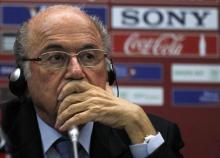 FIFA President Sepp Blatter attends a news conference at the Club World Cup soccer tournament in Marrakech