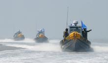 Members of the South Korea army, maritime policemen and the United Nations Command take part in a joint operation to keep Chinese fishing vessels from operating illegally off the west coast, South Korea, June 10, 2016. PHOTO BY REUTERS/South Korean Joint Chiefs of Staff