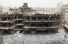 A general view of the site after a suicide car bomb attack at the shopping area of Karrada, a largely Shi'ite district, in Baghdad, Iraq, July 4, 2016. PHOTO BY REUTERS/Ahmed Saad
