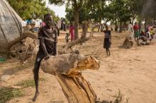 Dinka children play in a settlement for internally displaced people in Ganyiel town. Many have recently escaped food insecurity and armed conflict. Ganyiel, South Sudan on October 30, 2017. PHOTO BY REUTERS/Stefanie Glinskin