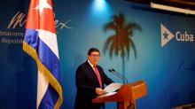 Cuba's Foreign Minister Bruno Rodriguez addresses a news conference in Havana, Cuba, October 3, 2017. PHOTO BY REUTERS/Alexandre Meneghini