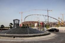 Construction work at the Khalifa International Stadium in Doha, Qatar, March 26, 2016. Workers in Qatar renovating a 2022 World Cup stadium have suffered human rights abuses two years after the tournament's organisers drafted worker welfare standards in the wake of criticism, Amnesty International said. PHOTO BY REUTERS/Naseem Zeitoon