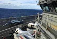 U.S. Navy aircraft carrier USS Ronald Reagan conducts military drills during Keen Sword, a joint field-training exercise involving U.S. military, Japan Maritime Self-Defense Force personnel and Royal Canadian Navy, at sea, November 3, 2018. PHOTO BY REUTERS/Tim Kelly