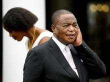 Retired Commander of Zimbabwe Defence Forces (ZDF) General Constatino Chiwenga reacts after taking an oath of office as Vice President during the swearing in ceremony at State House in Harare, Zimbabwe, December 28,2017. PHOTO BY REUTERS/Philimon Bulawayo